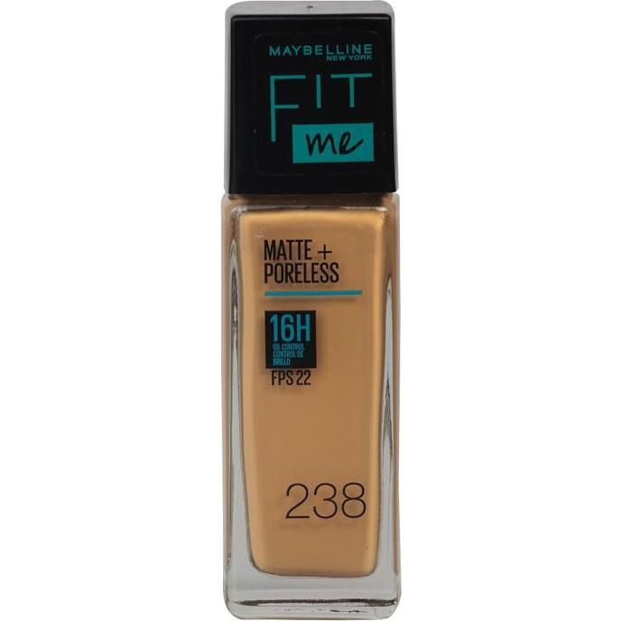 Base Líquida Maybelline Fit Me! Matte + Poreless 238 Rich Tan 30 ml
