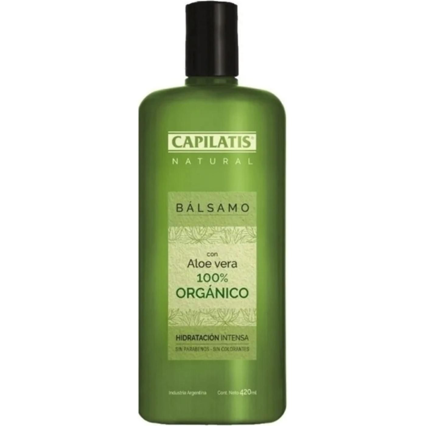 Shampoo Capilatis Con Aloe Vera 100% Orgánico 420 ml