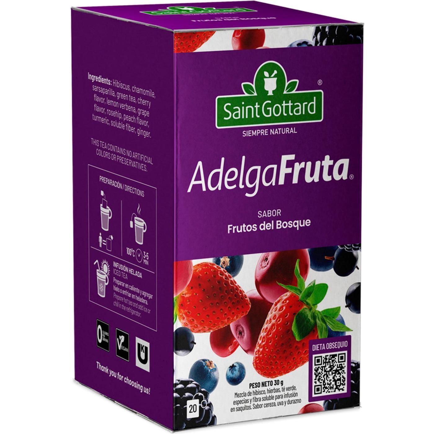 Té Saint Gottard Adelgafruta Detox Frutos Del Bosque 20 Unidades
