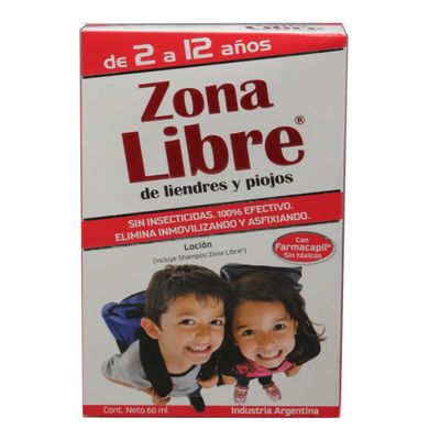 Loción Pediculicida Zona Libre (60 ml) + Shampoo Pediculicida Zona Libre (70 ml) 1 Unidad