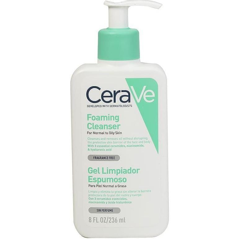 Gel CeraVe Espumoso de Limpieza para Rostro y Cuerpo 236 ml