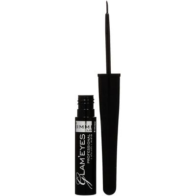 Delineador Rimmel Líquido Glam Eyes Negro x 9 Gr