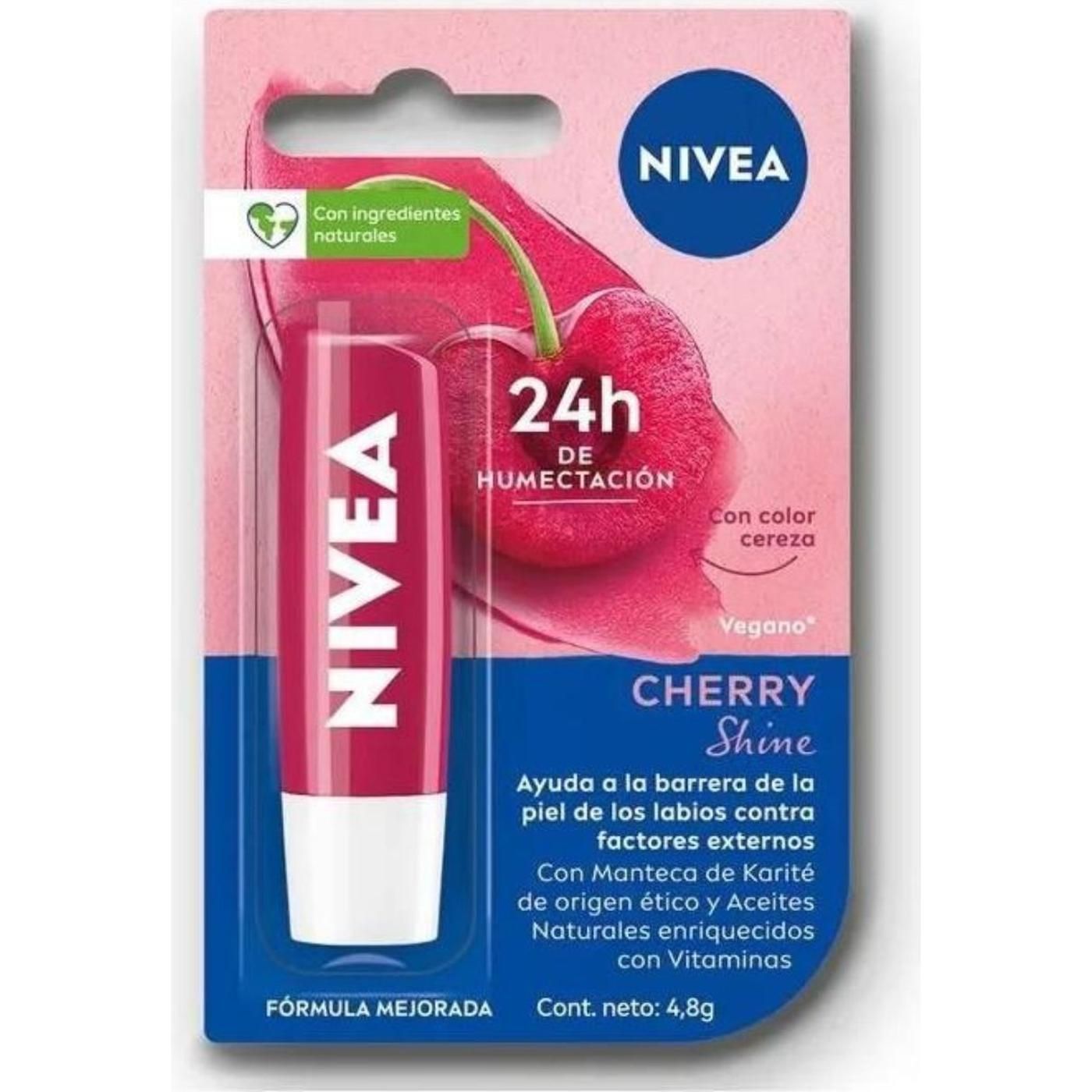 Protector Labial Nivea Fruity Shine Cereza 1 Unidad
