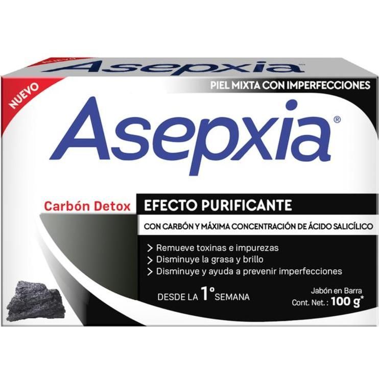 Jabón Asepxia Carbón Detox 100 g