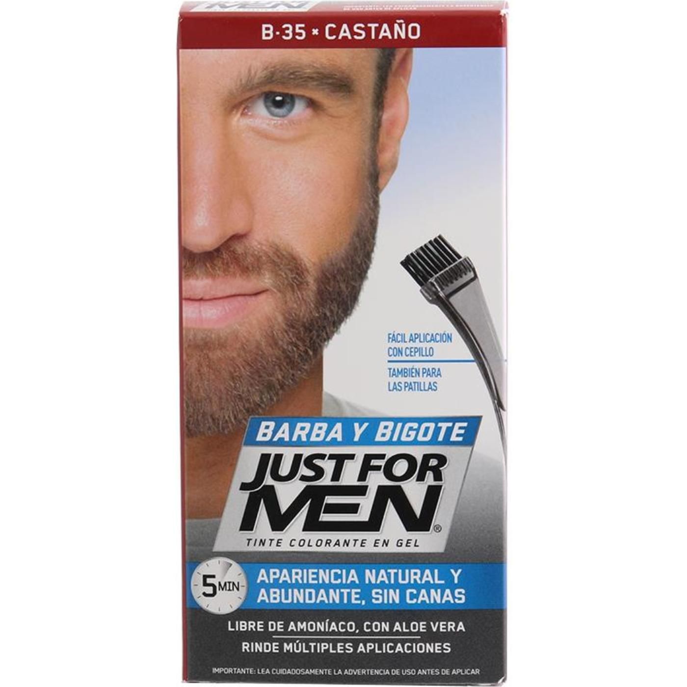 Tintura Just For Men Barba Y Bigote Castaño 1 Unidad