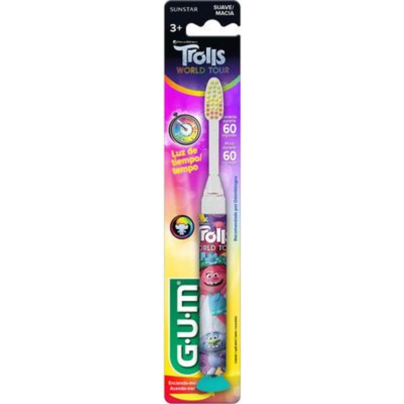 Cepillo Dental Gum Trolls Con Luz 1 Unidad