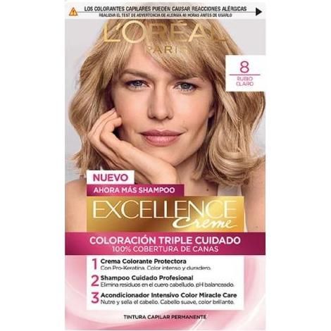 Color Permanente N8 Excellence Rubio Claro 1 Unidad