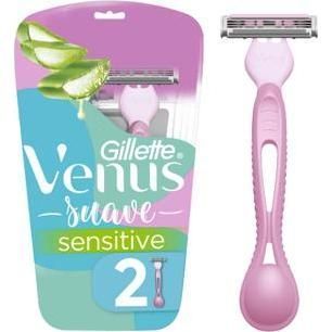 Afeitadora Gillette Venus Simply 3 Suave Sensitive Con Skin Elixir 2 Unidades