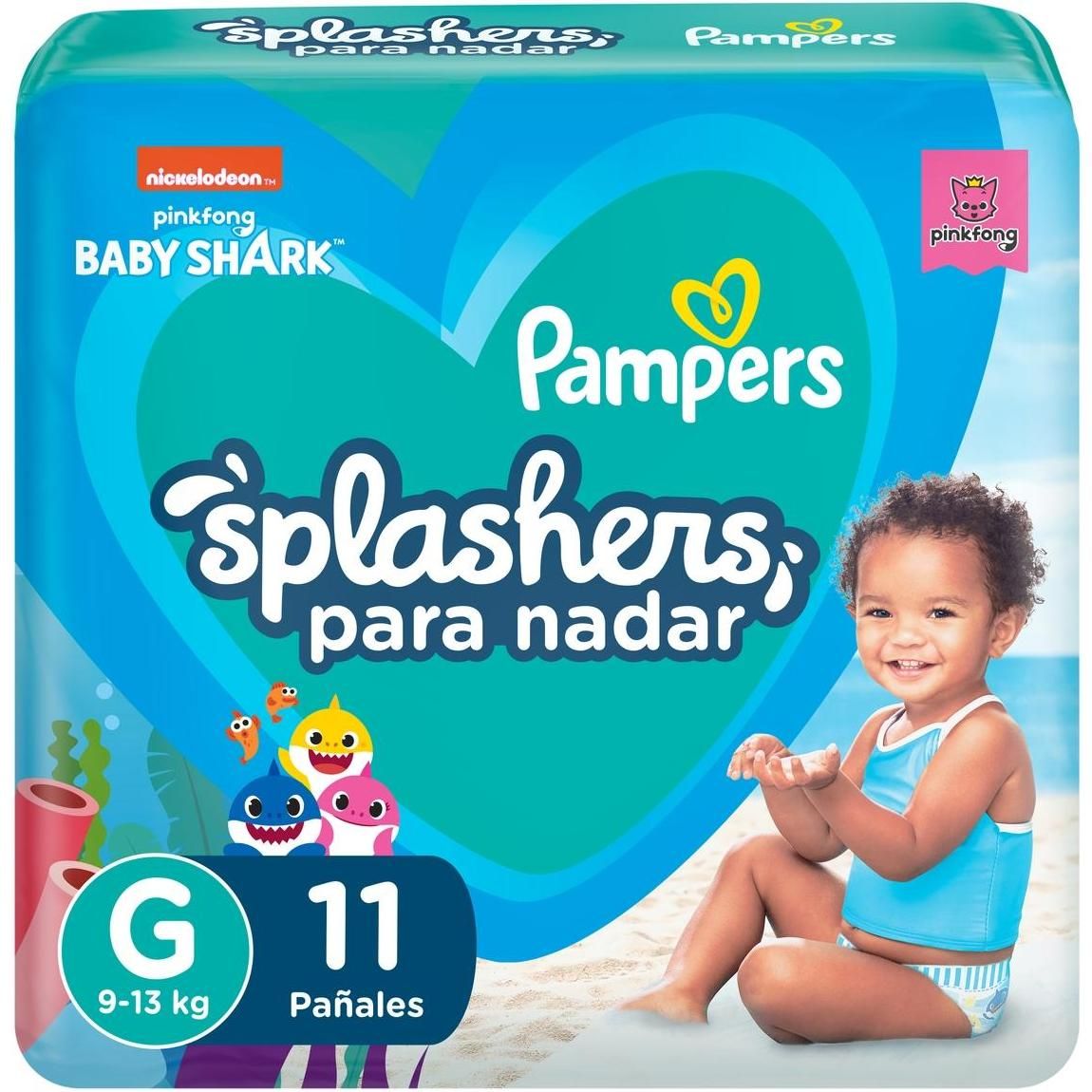 Pampers Splashers Pañales M-G 11 Unidades