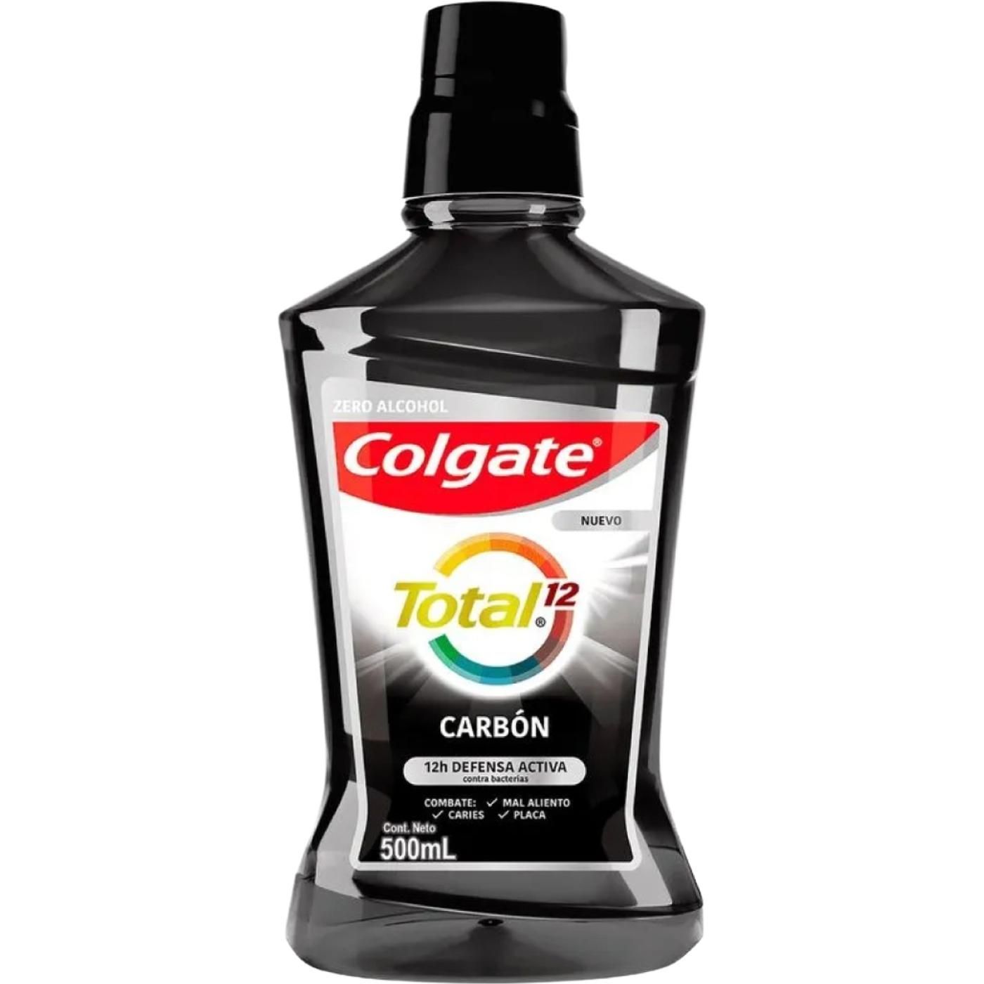 Enjuague Bucal Colgate Total 12 Carbón Activado 500 ml