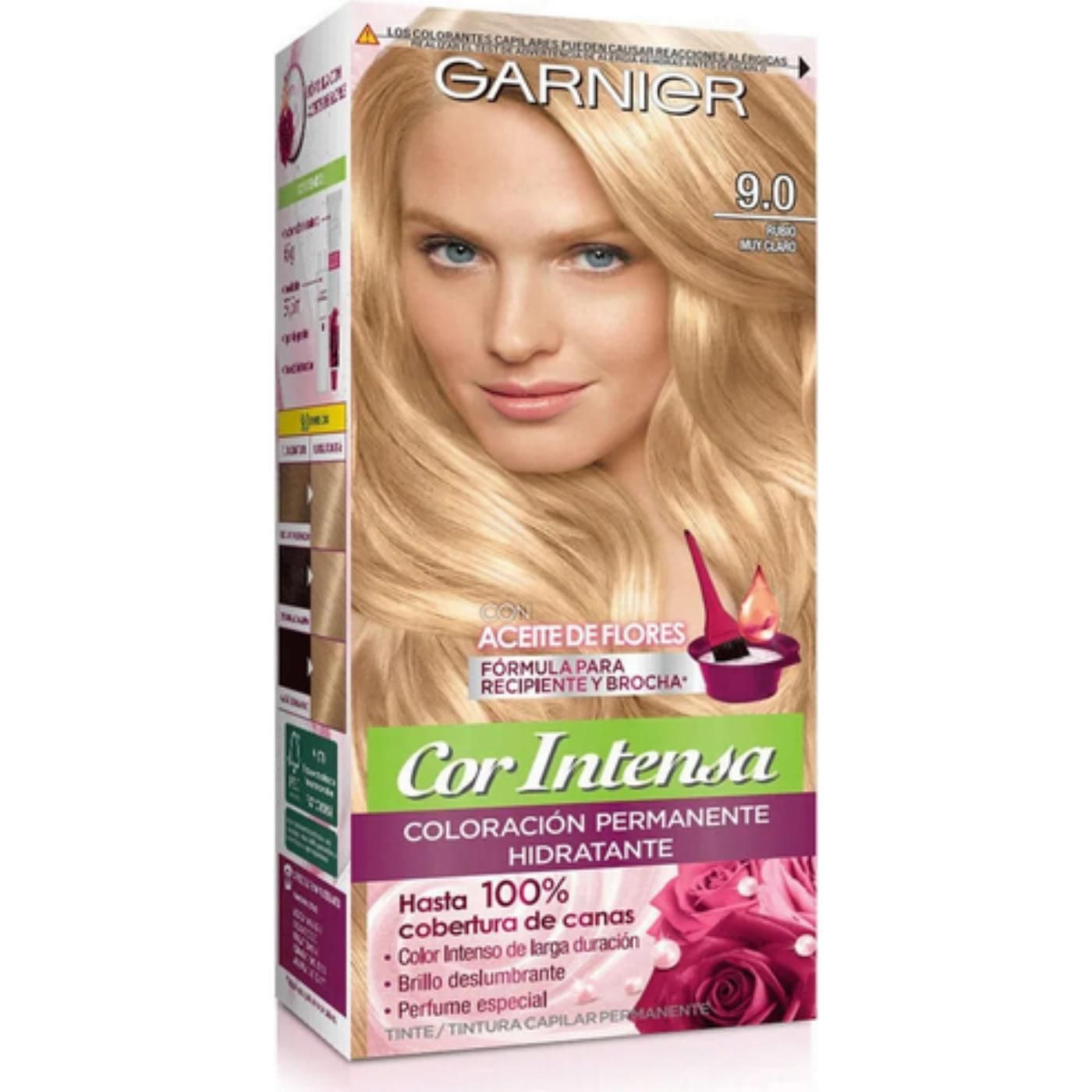 Tintura Permanente Garnier Cor Intensa Hidratante 9.0 Rubio Muy Claro