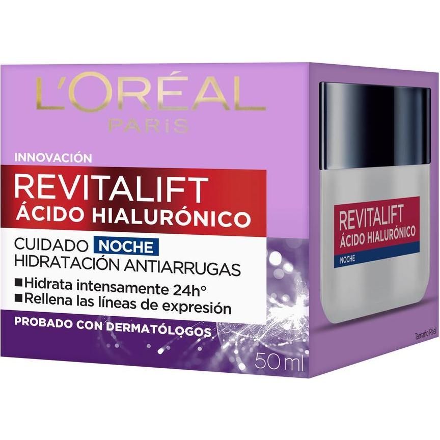 Crema Facial L'Oréal Paris Revitalift Ácido Hialurónico Noche 50 ml