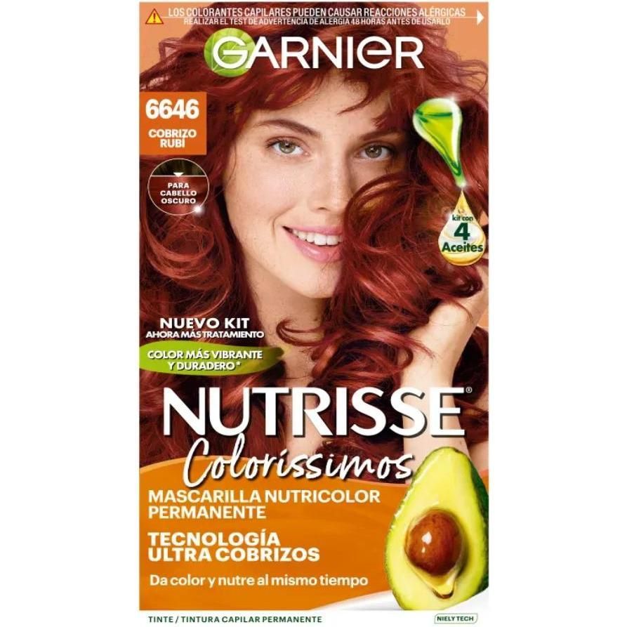 Kit De Coloración Permanente Nutrisse Colorissimo Tono 6646 Cobrizo Rubio 1 Unidad