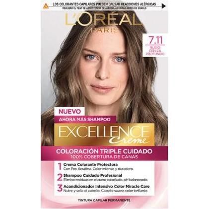 Color Permanente N7.11 Excellence Rubio Ceniza Profundo 1 Unidad