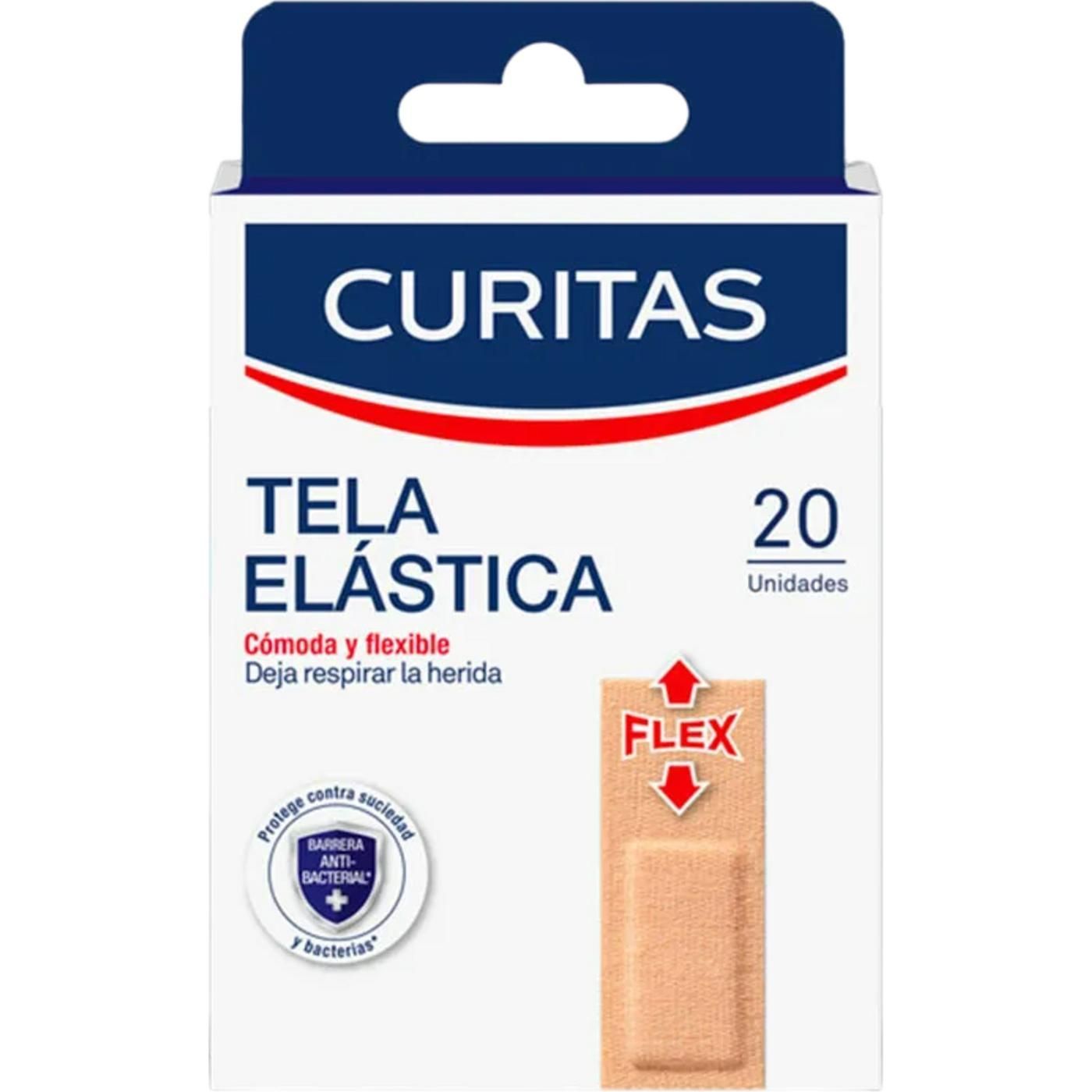 Apósitos Adhesivos Curitas Tela Elástica 20 Un