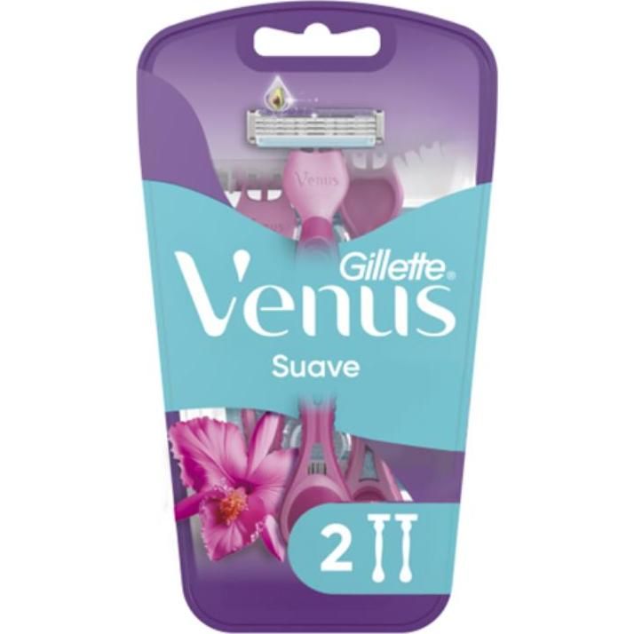 Máquina De Afeitar Para Mujer Gillette Venus Suave Con Aloe Y 3 Hojas 2 Uds