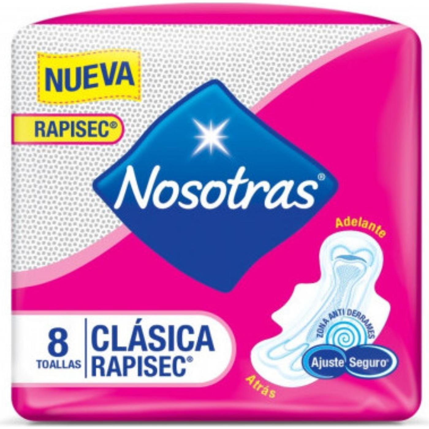 Toalla Femenina Nosotras Clásica Rapisec 8 Unidades
