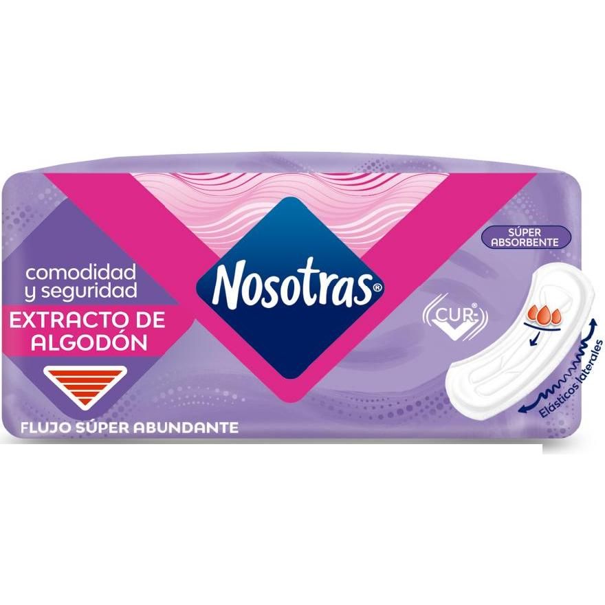 Toallitas Higiénicas Maternales Nosotras Suave Sin Alas 10 Unidades