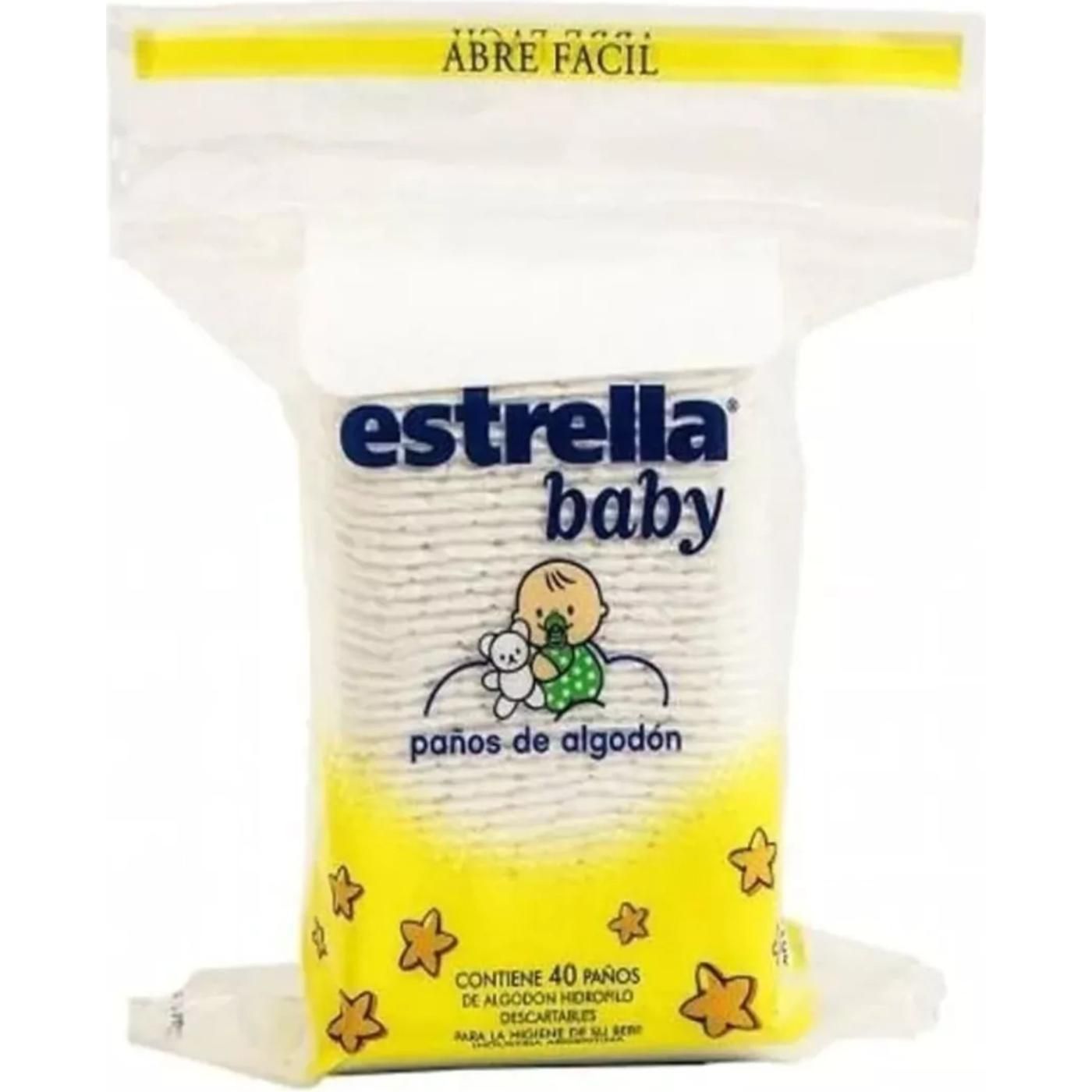 Algodón Estrella Baby En Paños 40 Unidades