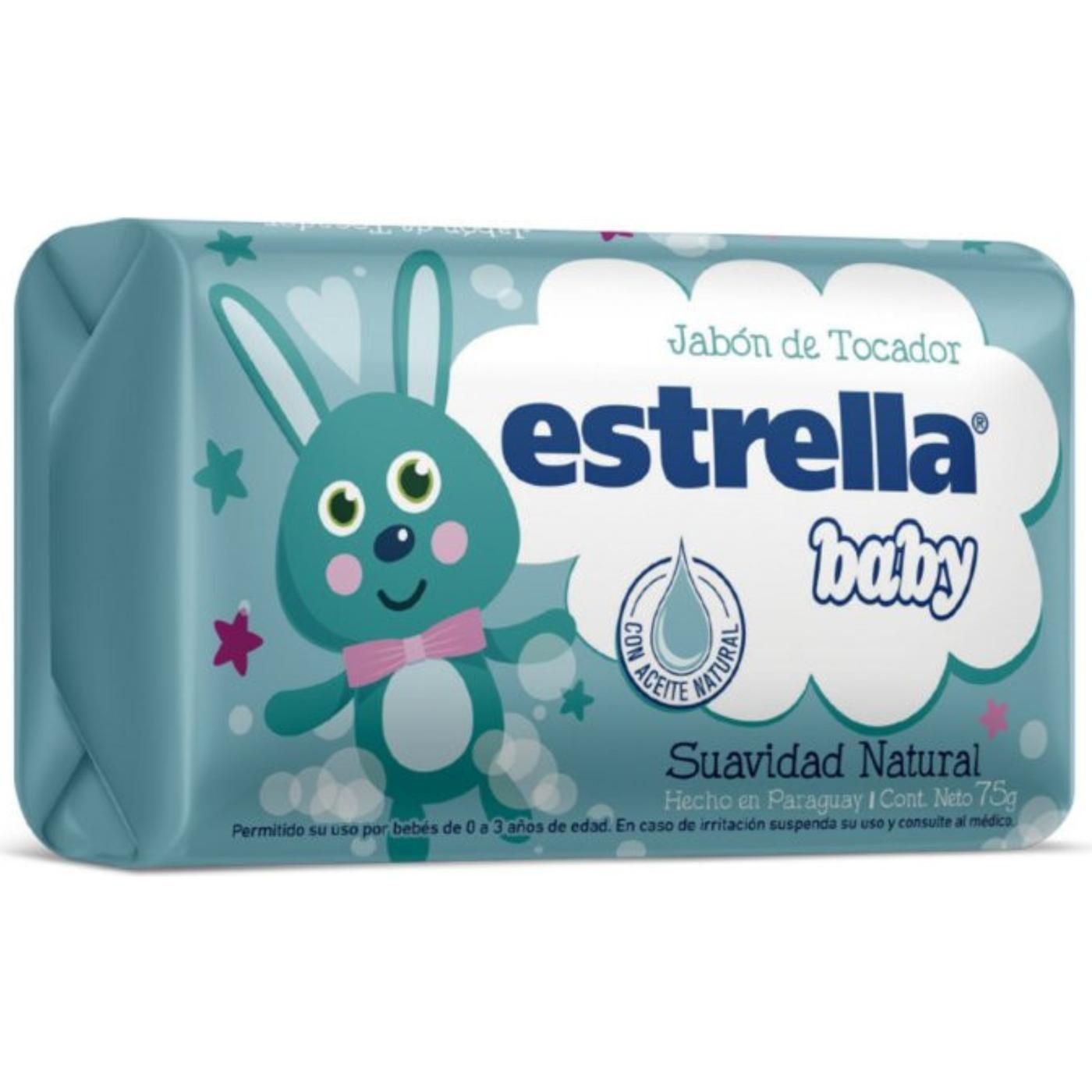 Jabón En Barra Estrella Baby Suavidad Natural 75 g