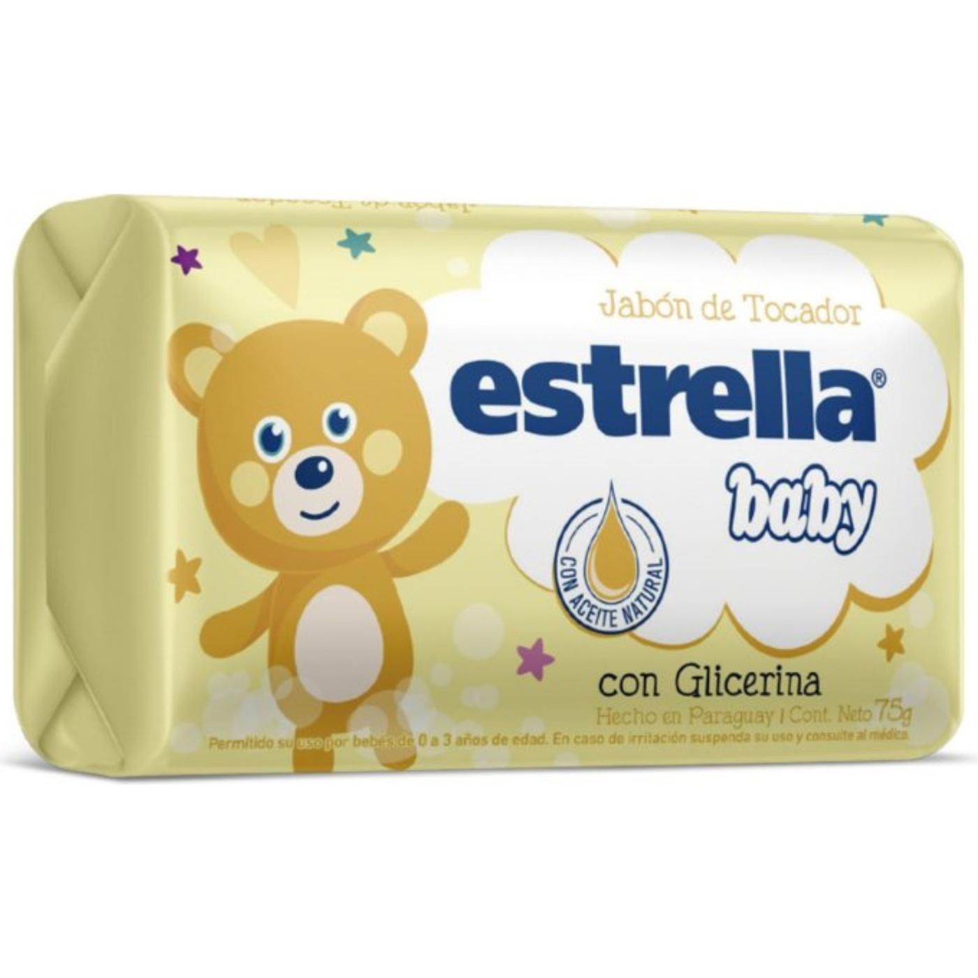 Jabón De Tocador Estrella Baby Glicerina 75 g
