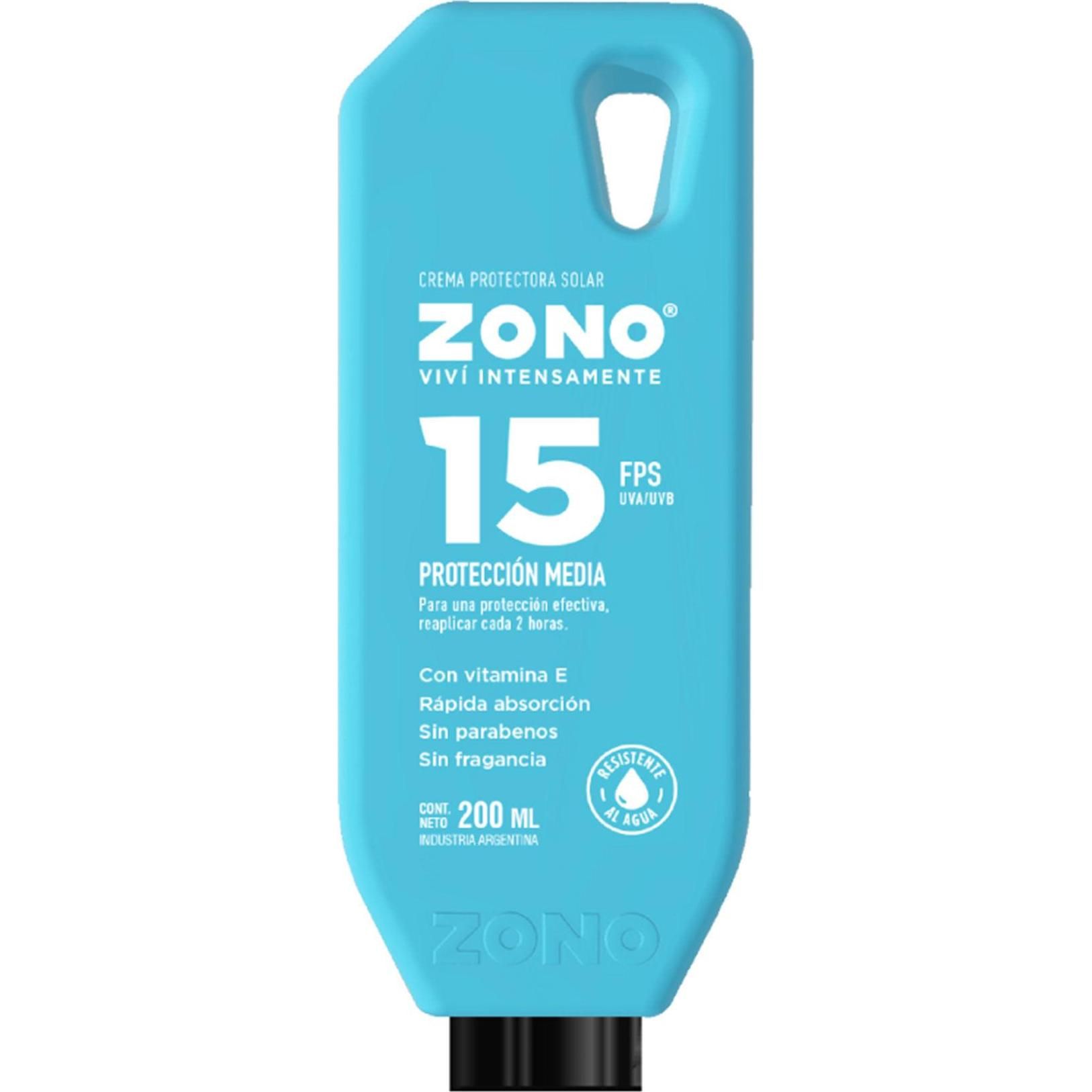 Protector Solar Zono Factor de Protección 15 200 ml