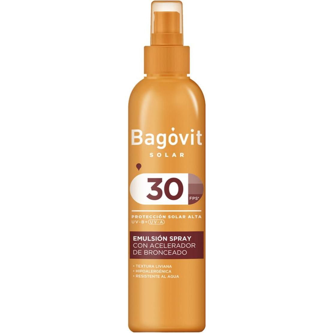 Protector solar Bagóvit Solar Acelerador de Bronceado FPS 30 200 g