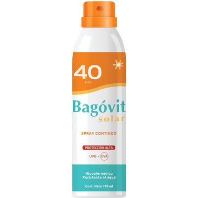 Protector Solar Bagóvit Spray Continuo FPS 40 170 ml