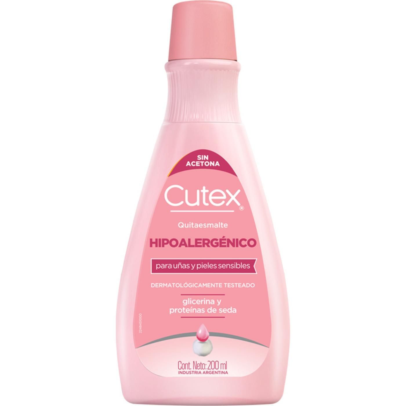 Quitaesmalte Cutex Hipoalergénico 200 ml