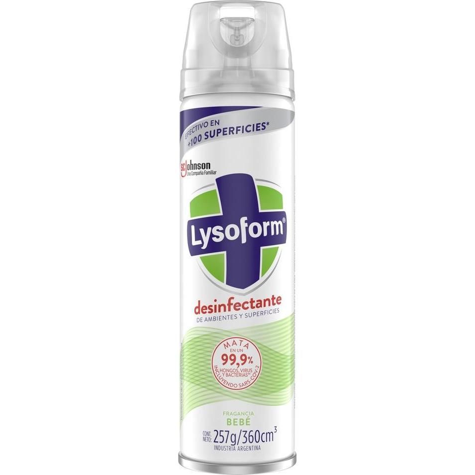 Desinfectante Elimina Olores Lysoform Bebé Aerosol 360 ml