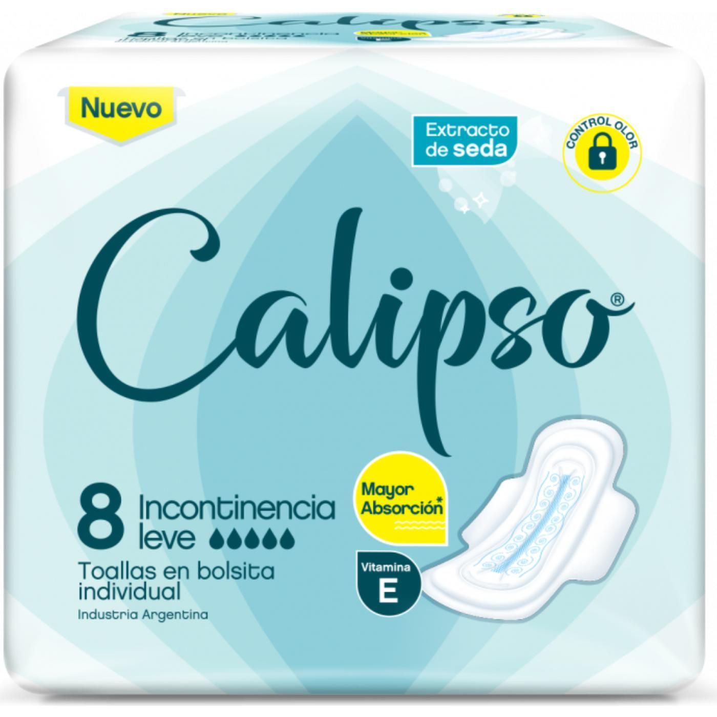 Toalla Femenina Calipso Inontinencia Leve 8 Unidades