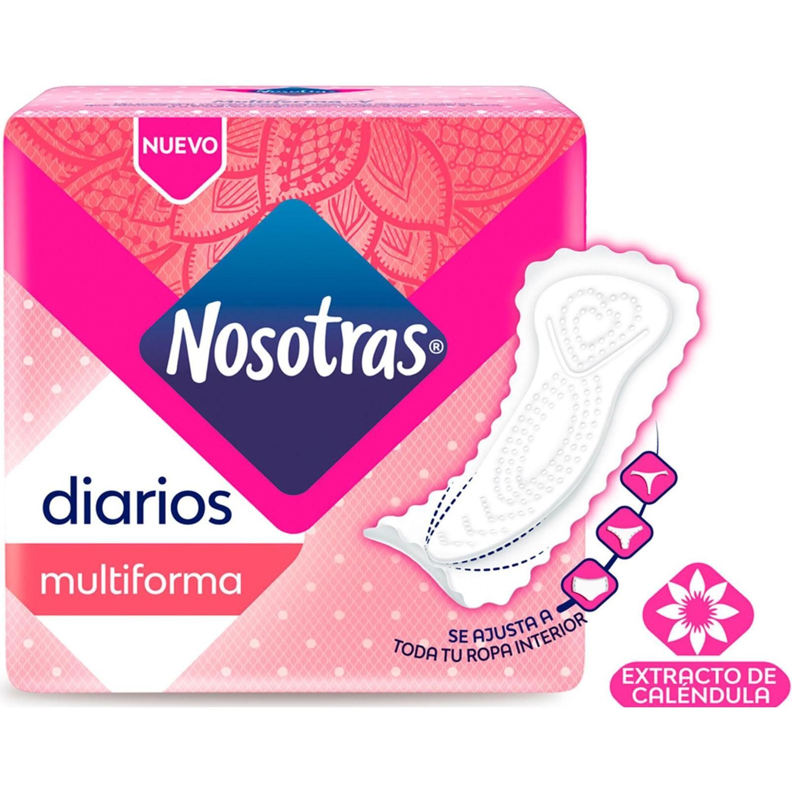 Protectores Diarios Nosotras Multiestilo Con Calendula 20 Unidades