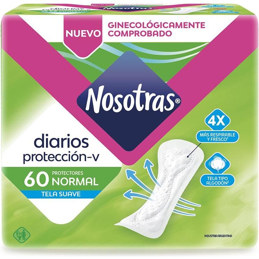 Protector Diario Nosotras Normal Con Caléndula 60 Unidades