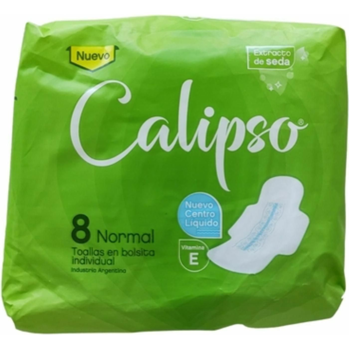 Toalla Femenina Calipso Normal Con Gel 8 Unidades
