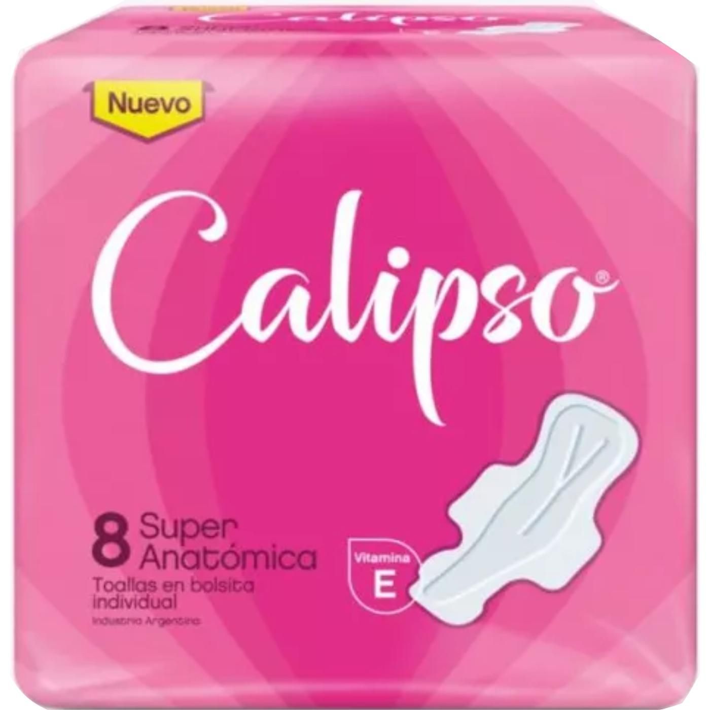 Toalla Femenina Calipso Súper Anatómica 8 Unidades