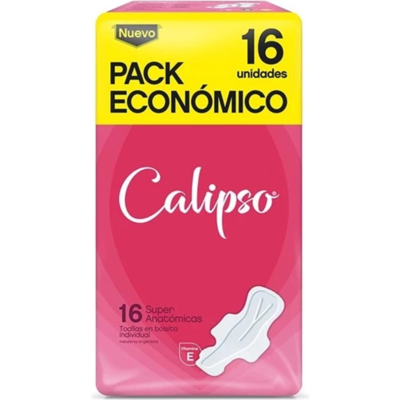 Toalla Femenina Calipso Super Anatómica 16 Unidades