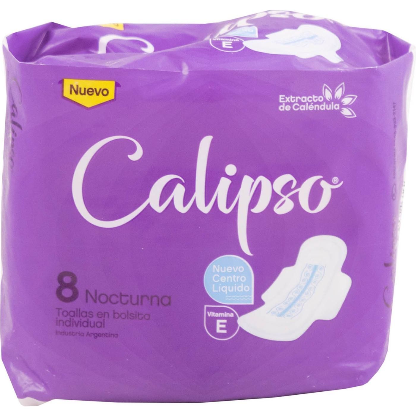 Toalla Femenina Calipso Caléndula Nocturna 8 Unidades