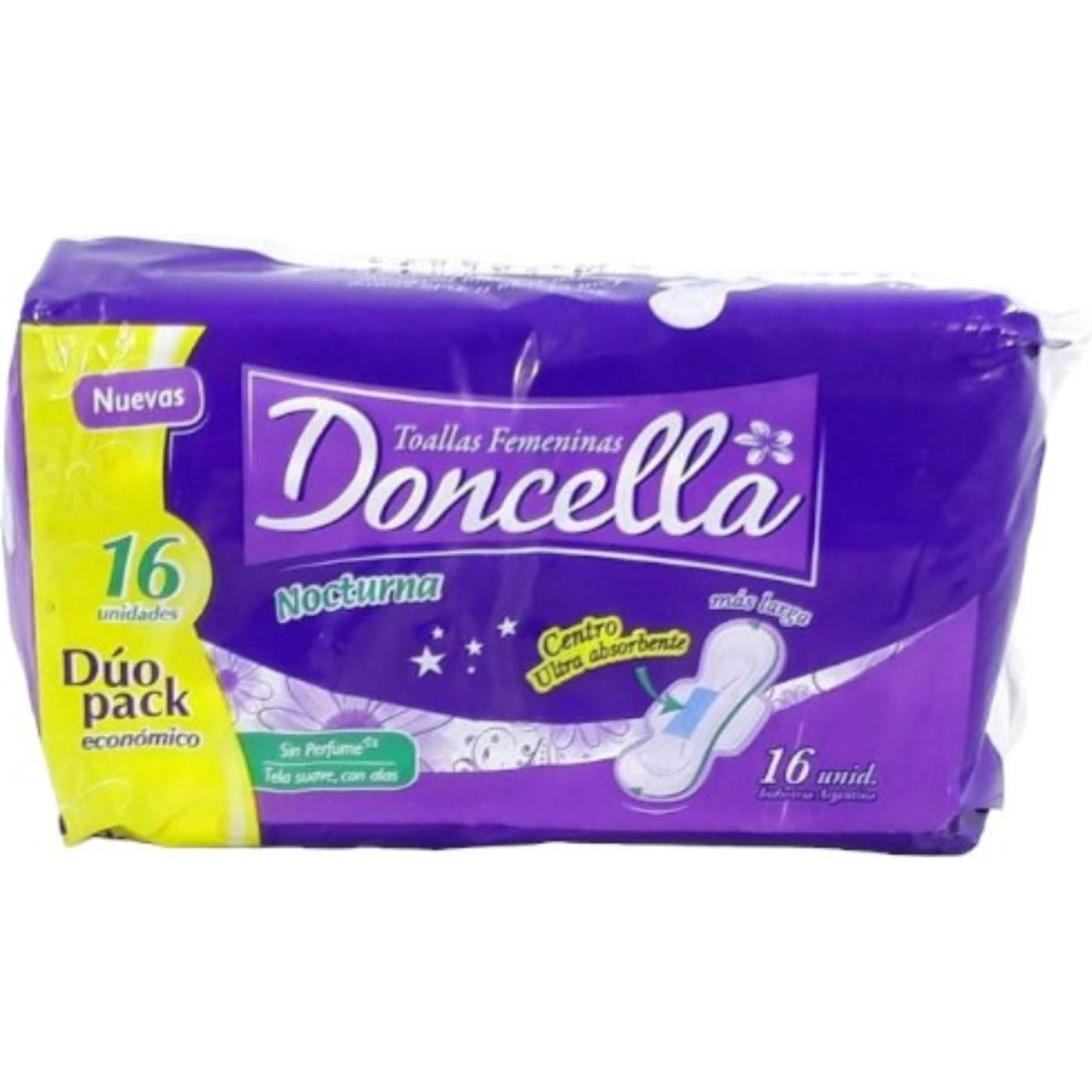 Toallas Femeninas Doncella Con Alas Nocturnas 16 Unidades