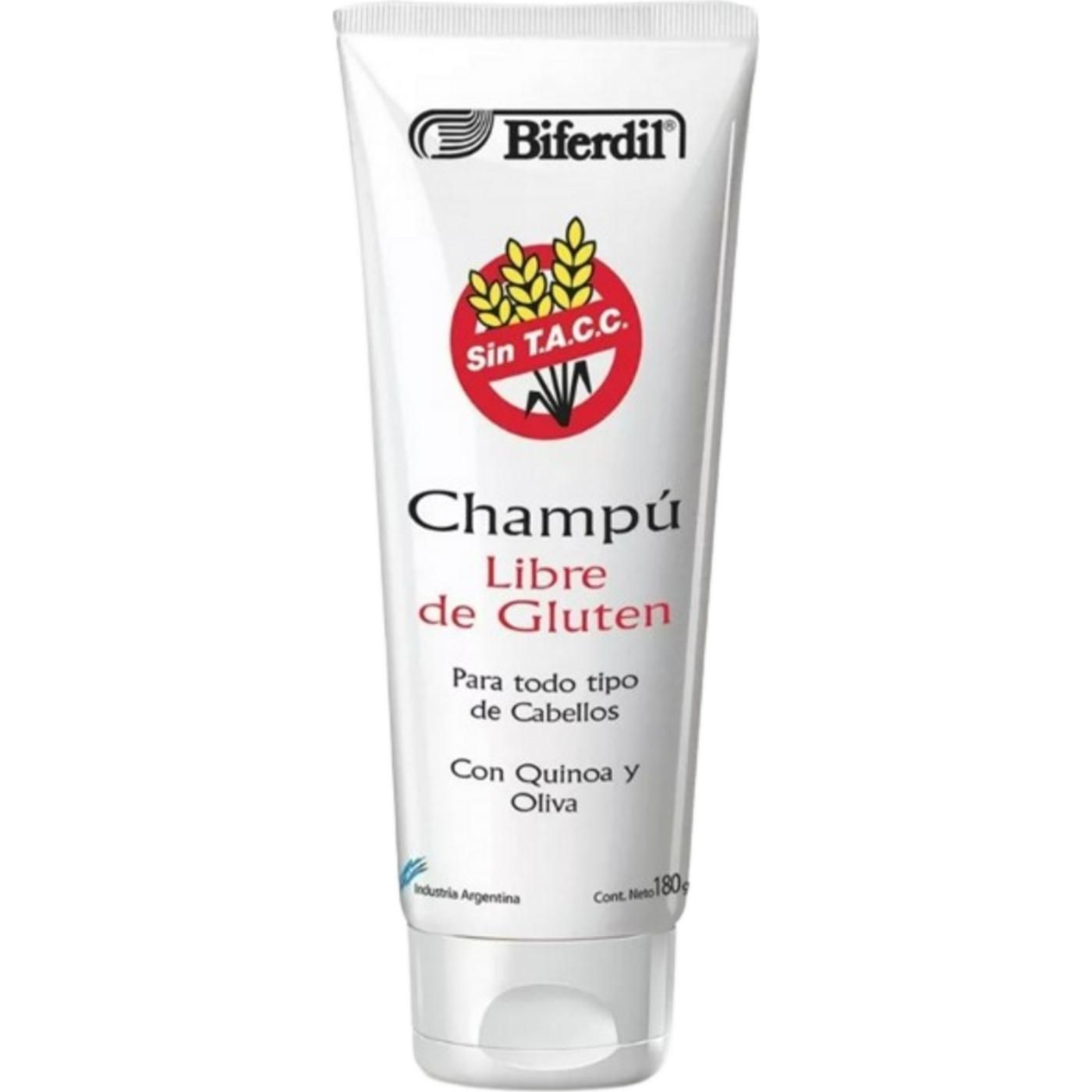 Shampoo Biferdil Libre De Gluten Sin Tacc 180 ml