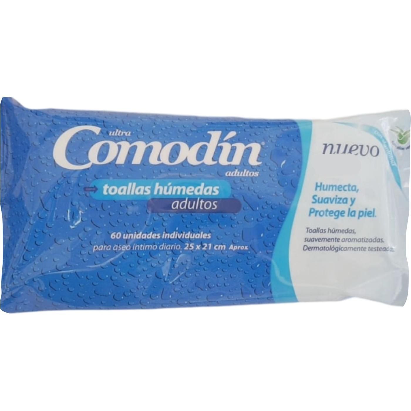 Toallas Húmedas Comodín Adultos (25 x 21 cm) 60 Unidades