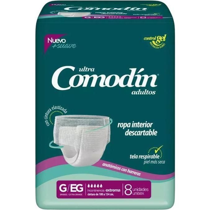 Ropa Interior Descartable Comodin Ultra G/EG 8 unidades