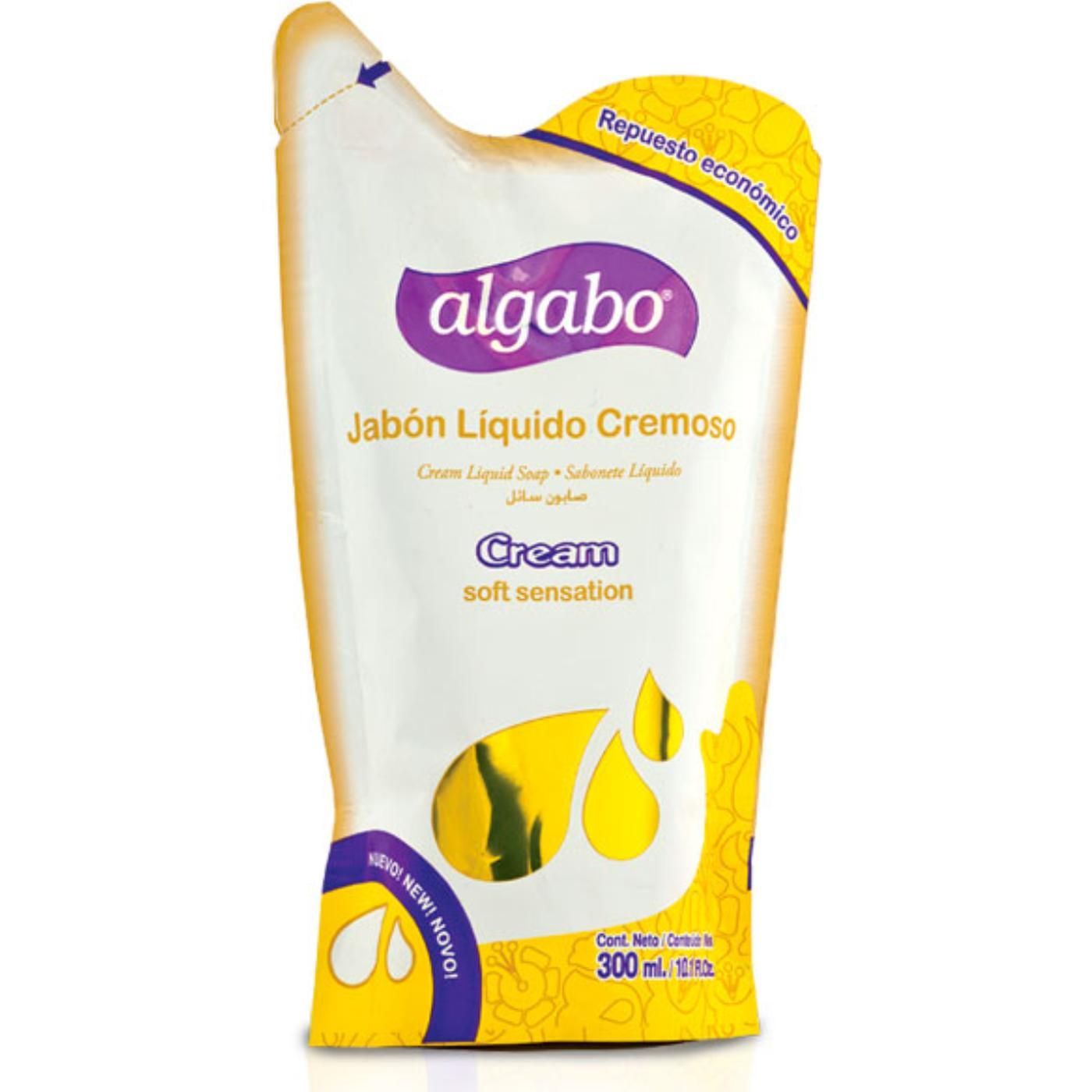 Jabón Líquido Algabo Cremoso Repuesto 300 ml