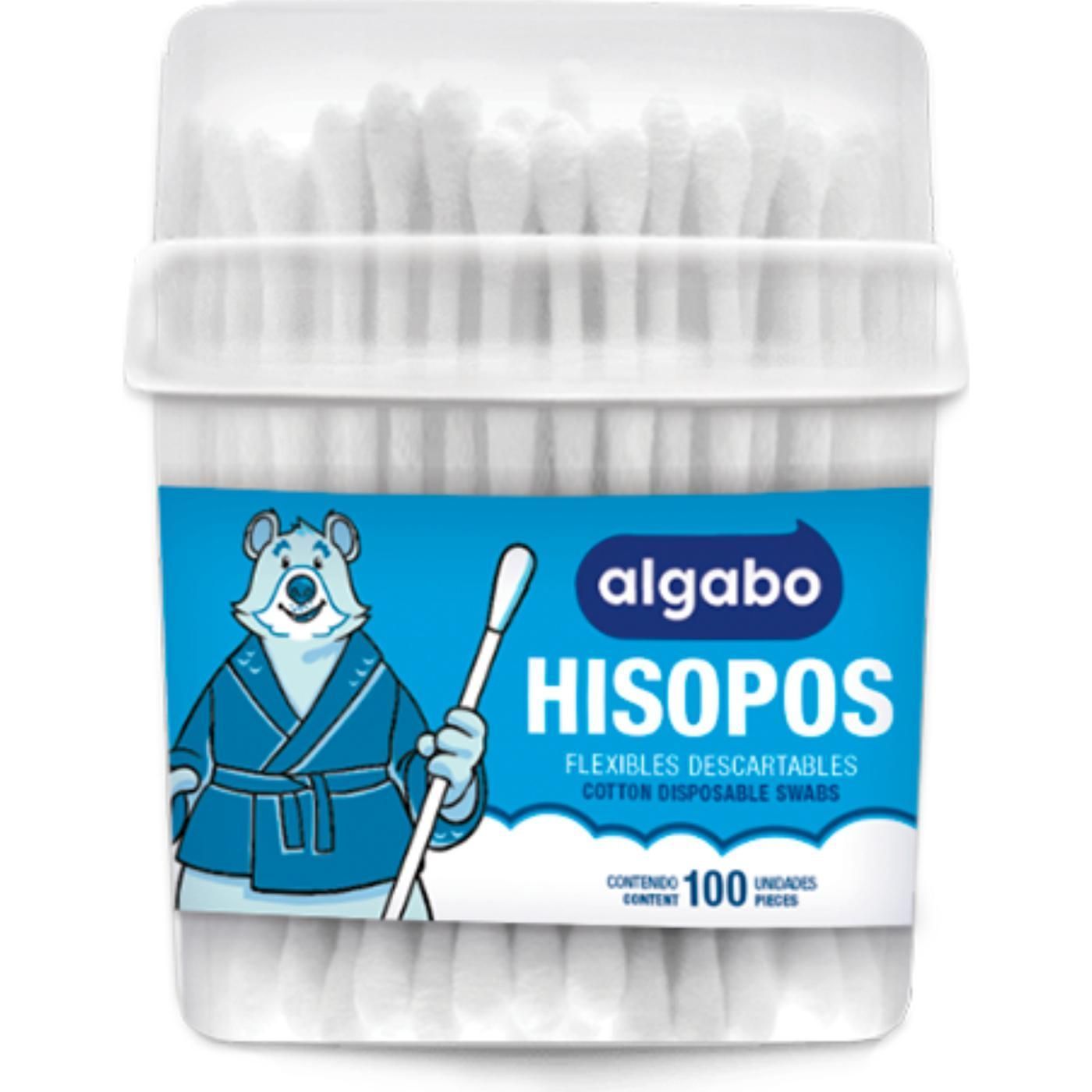 Hisopos Algabo Flexibles Descartables 100 Unidades