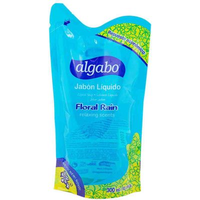 Jabón Líquido Algabo Floral Rain Repuesto 300 ml