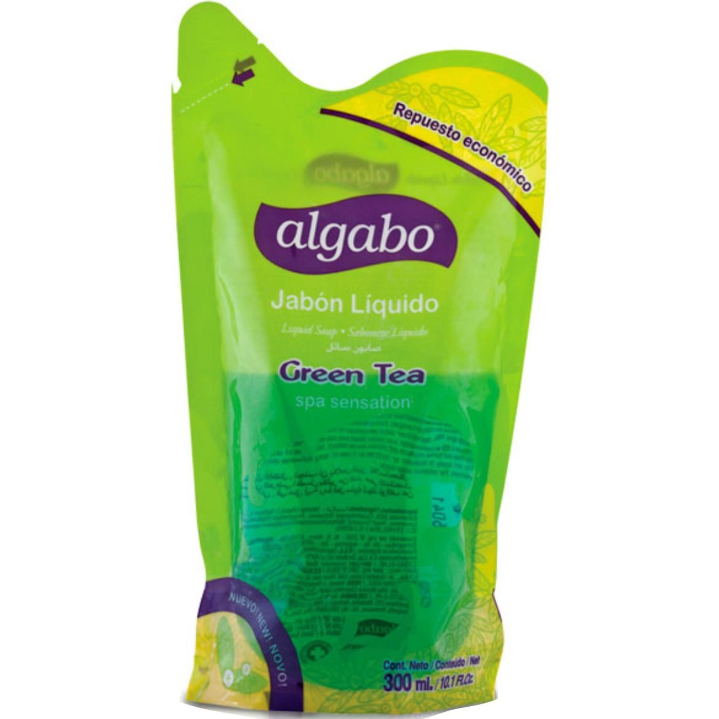 Jabón Líquido Algabo Green Tea Repuesto 300 ml
