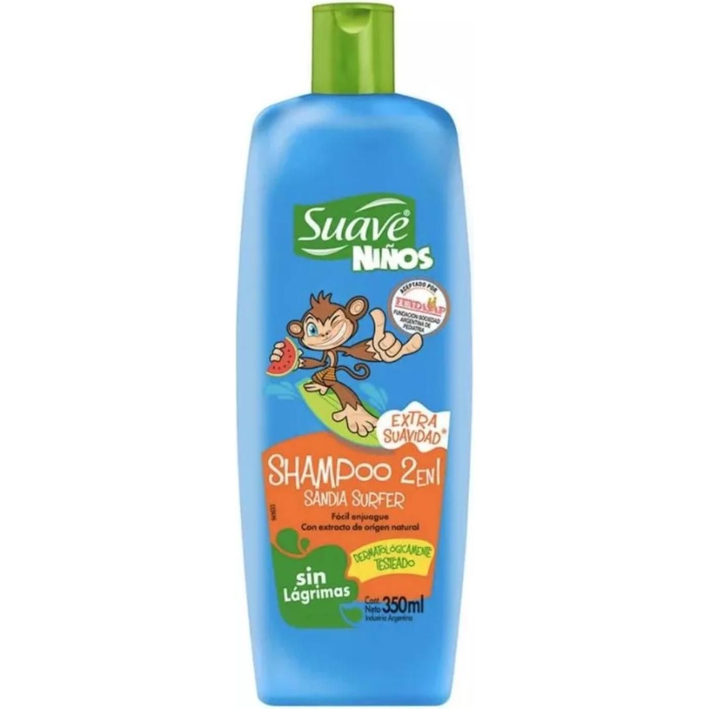 Shampoo Suave Niños 2 En 1 Sandía Surfer 350 ml
