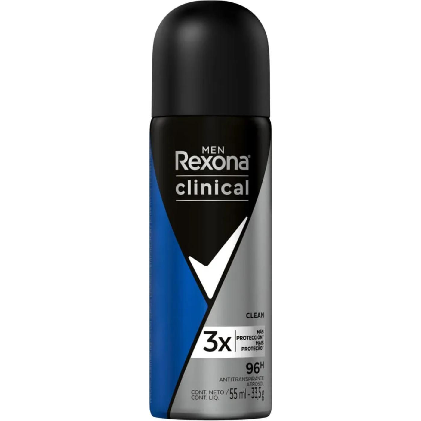 Rexona Desodorante Antitranspirante Clinical Aerosol Clean 55 Ml