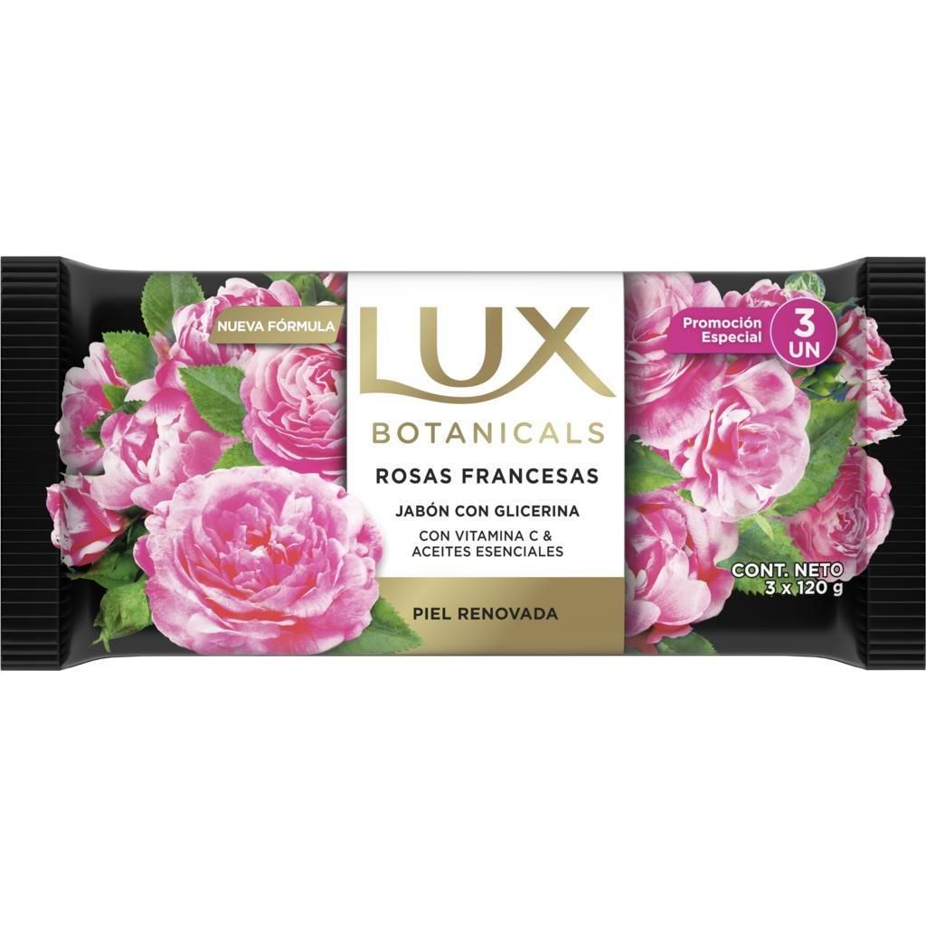 Jabón Lux En Barra Rosas Francesas Multipack (120 g) 3 Unidades