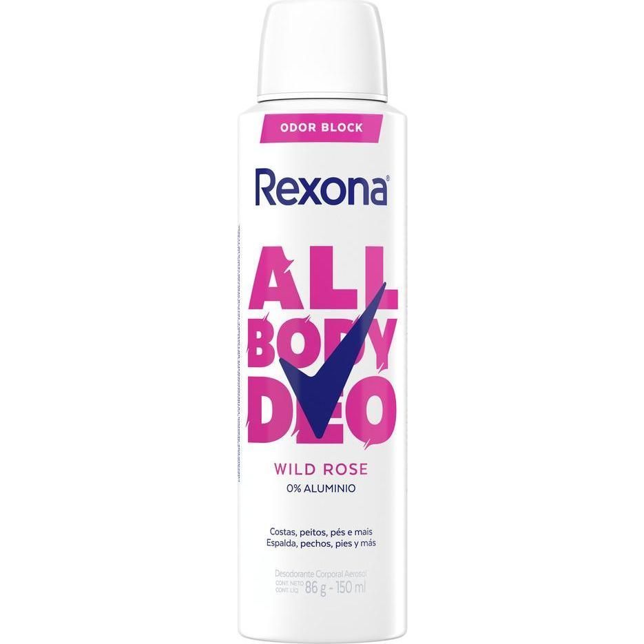 Desodorante Rexona Aerosol Woman All Body Deo Wild Rose 150ml