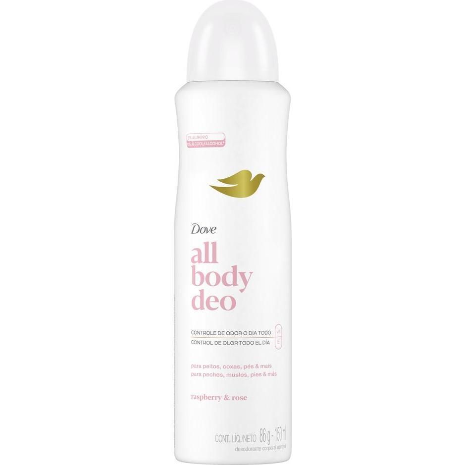 Desodorante Dove Aerosol Woman All Body Deo Raspberry & Rose 150 ml